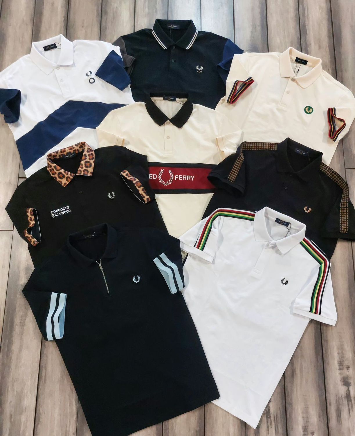 FredPerry Premium Quality Collar Neck Half Sleeve Men’s Polo T-Shirts -60 Pc