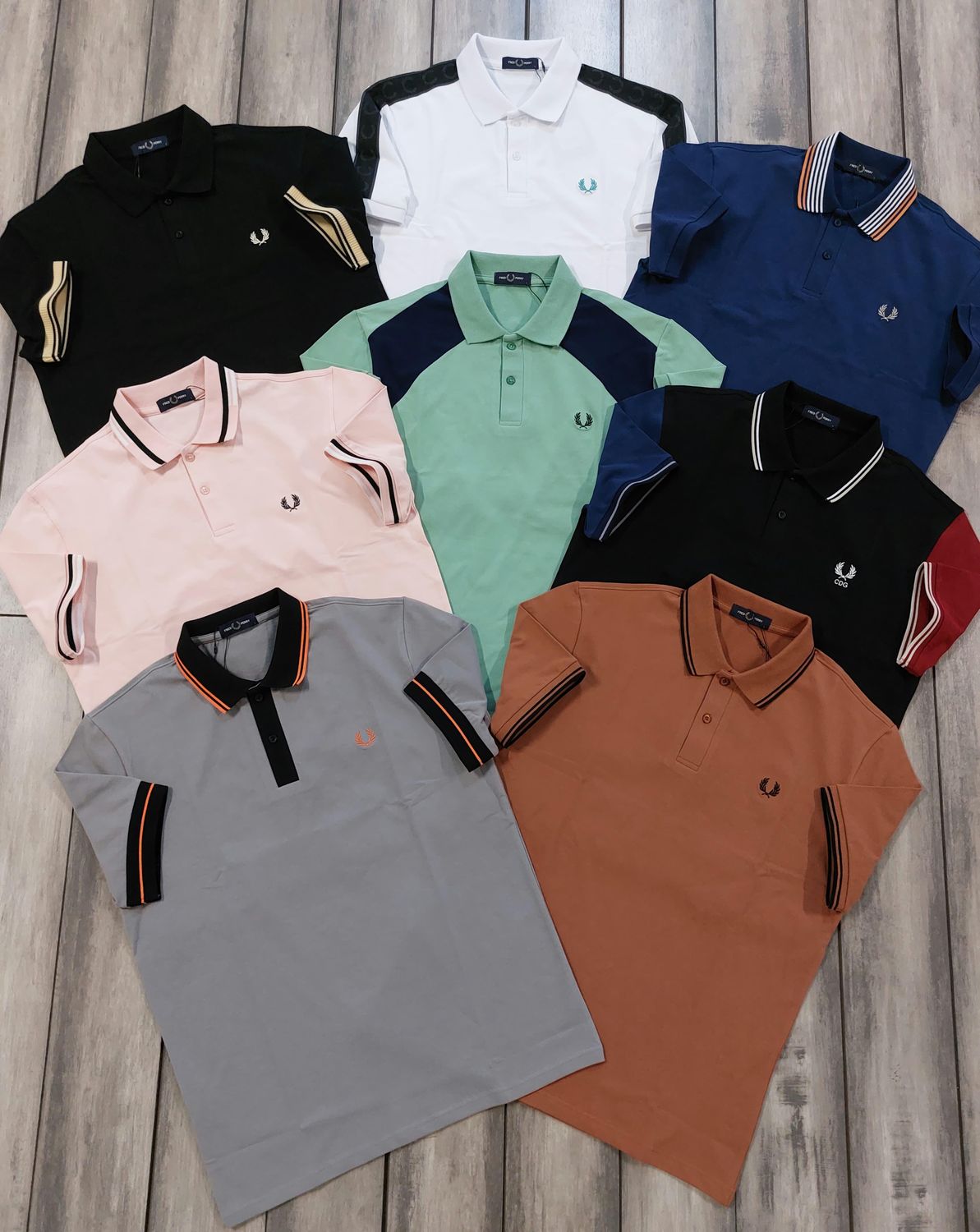 Fred Perry Premium Quality Collar Neck Half Sleeve Men’s Polo T-Shirts - 60 Pc