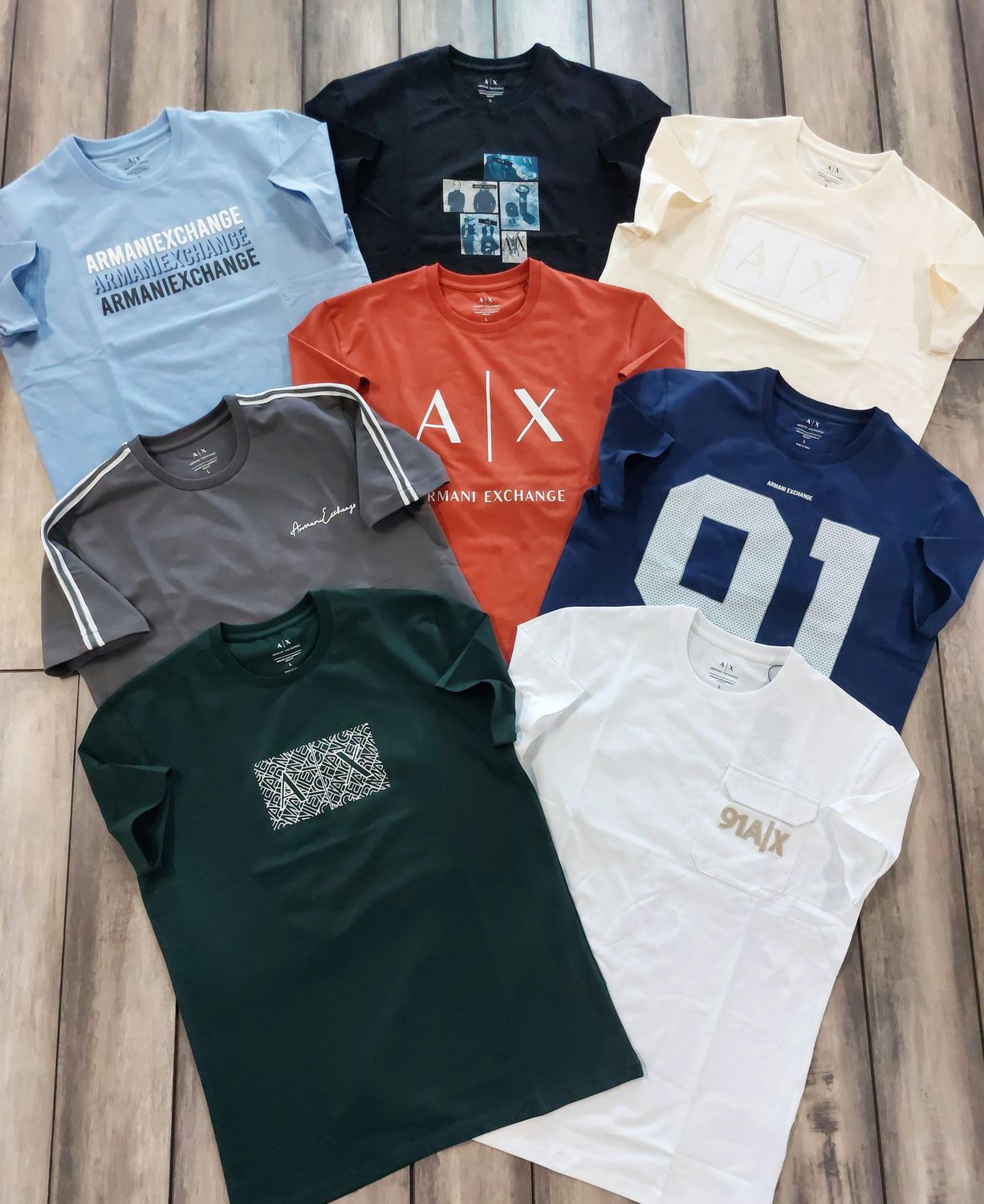 ​Armani Exchange Premium Quality Cotton Lycra Crew Neck Half Sleeve Men's T-shirt - 68 Pc