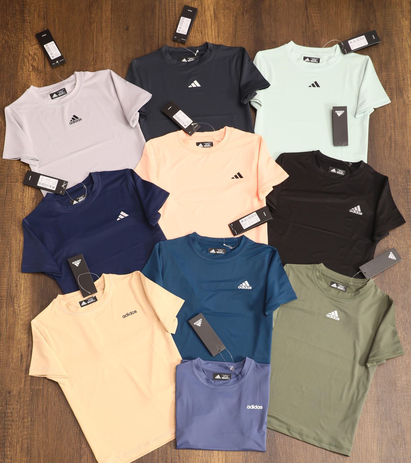 Adidas Premium Quality ( Unisex ) Dry-Fit Lycra Round Neck Half Sleeve Kids T-shirt - 64 Pc