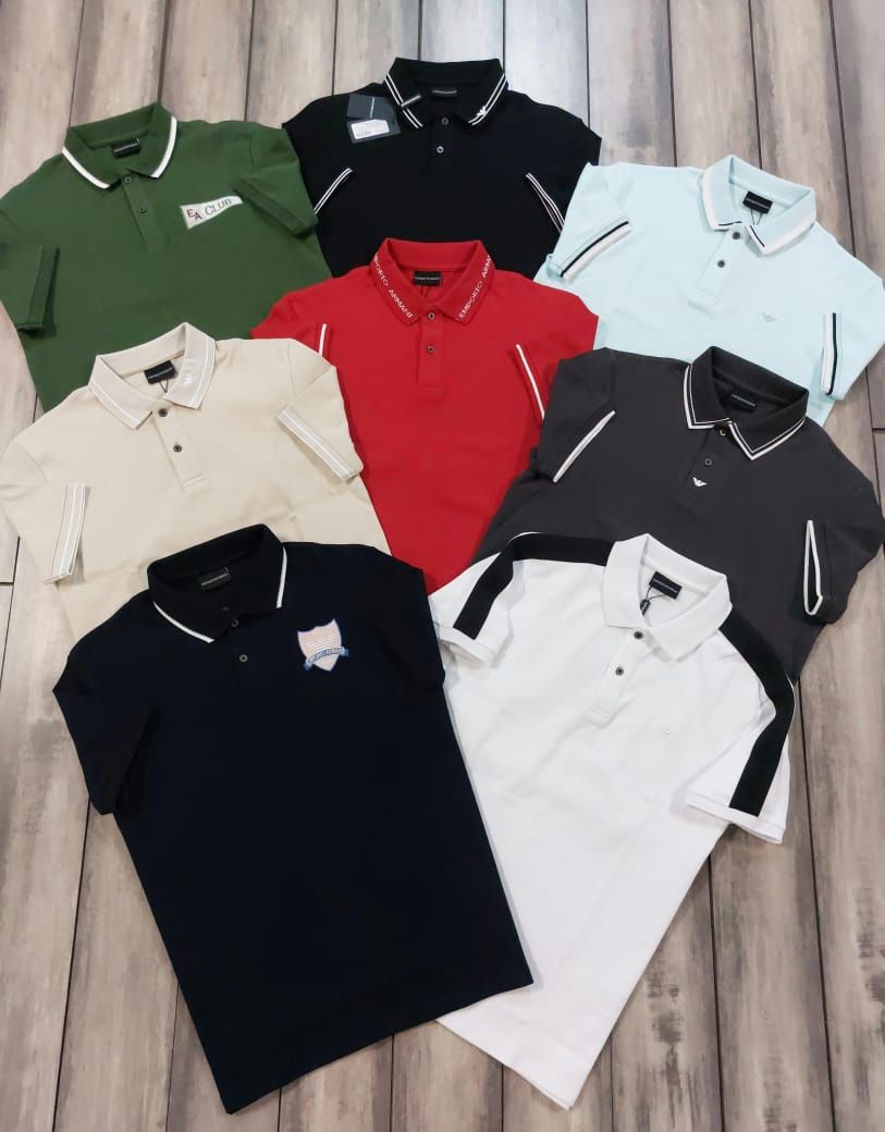 Emporio Armani Premium Quality Collar Neck Half Sleeve Men's T-shirt - 68 Pc