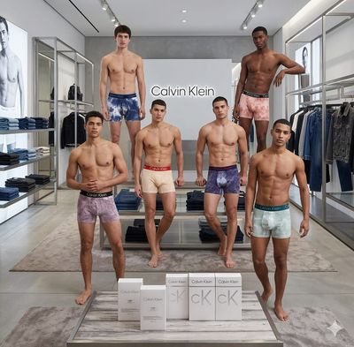 Calvin Klein Premium Quality Cotton Lycra Men's Trunks - 78 Pc