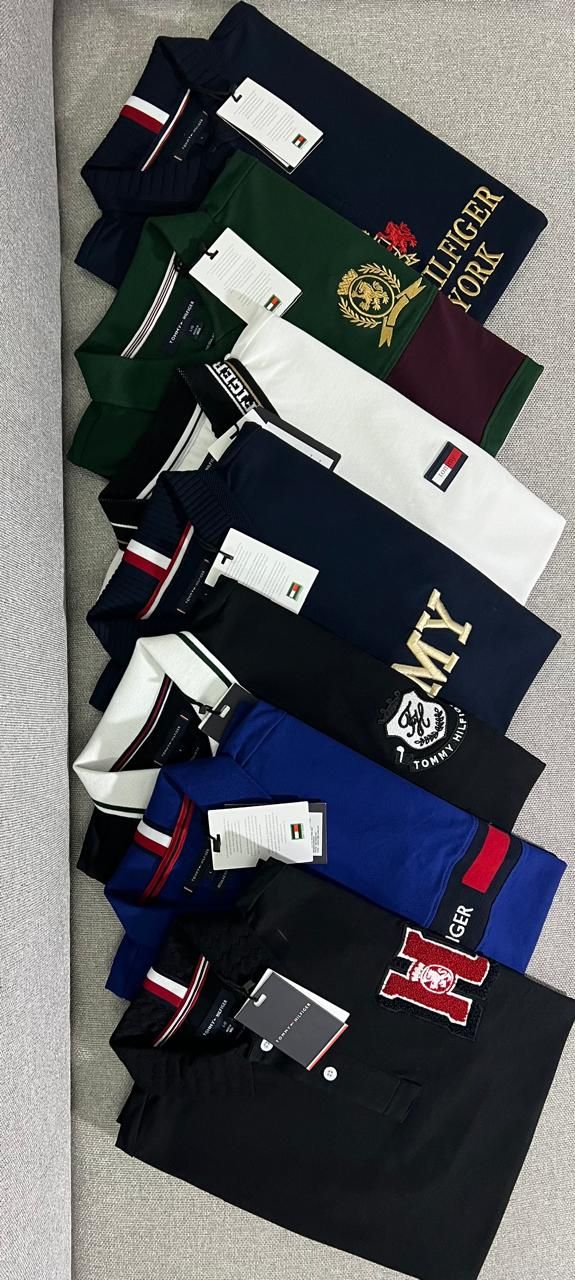 ​Tommy Hilfiger Premium Quality Collar Neck Half Sleeve Men's T-shirt - 52 Pc