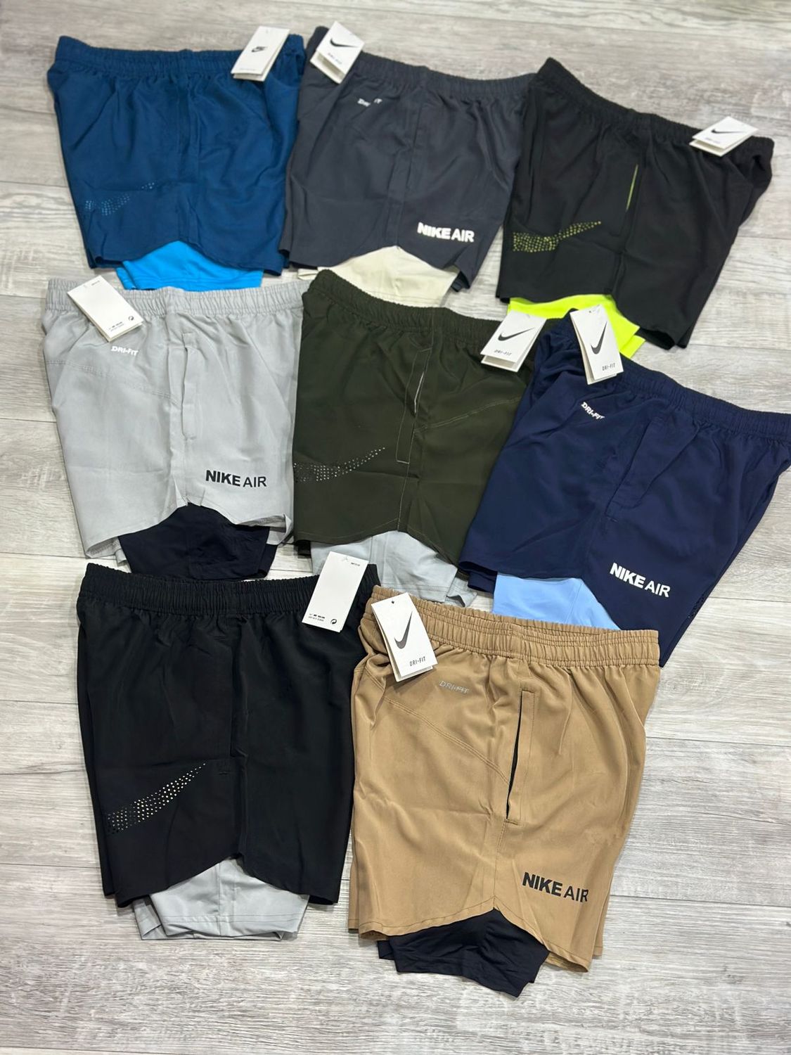 Nike ​Premium Quality NS Lycra  Dri-fit With Inner Tights Men's Shorts - 48 Pc