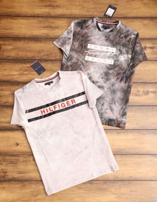 Tommy Hilfiger Premium Quality Round Neck Half Sleeve Men's T-shirt - 43 Pc