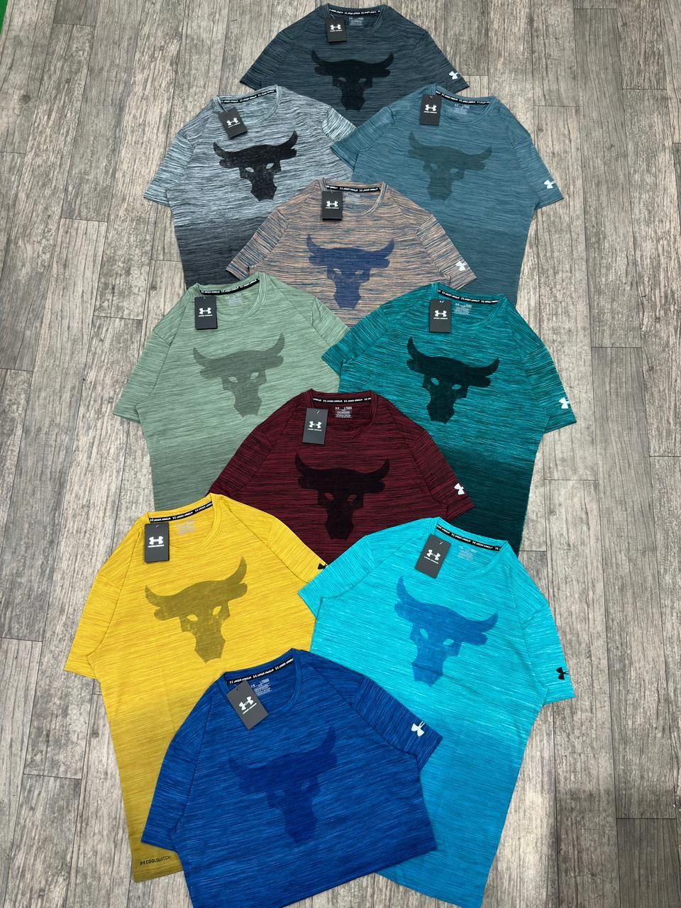 Underarmour Premium Quality Ultra Premium Polyester Active Wear Round Neck Half Sleeve Men's T-shirt - 60 Pc