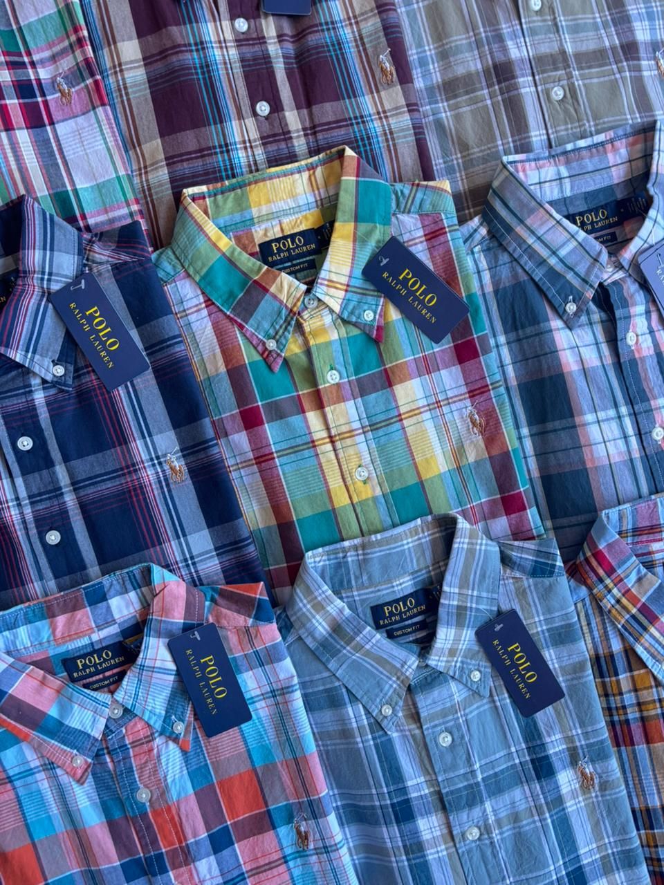 Ralph Lauren Premium Quality Original Slim Fit Chex Collar Neck Full Sleeve Men's Shirt - 70 Pc