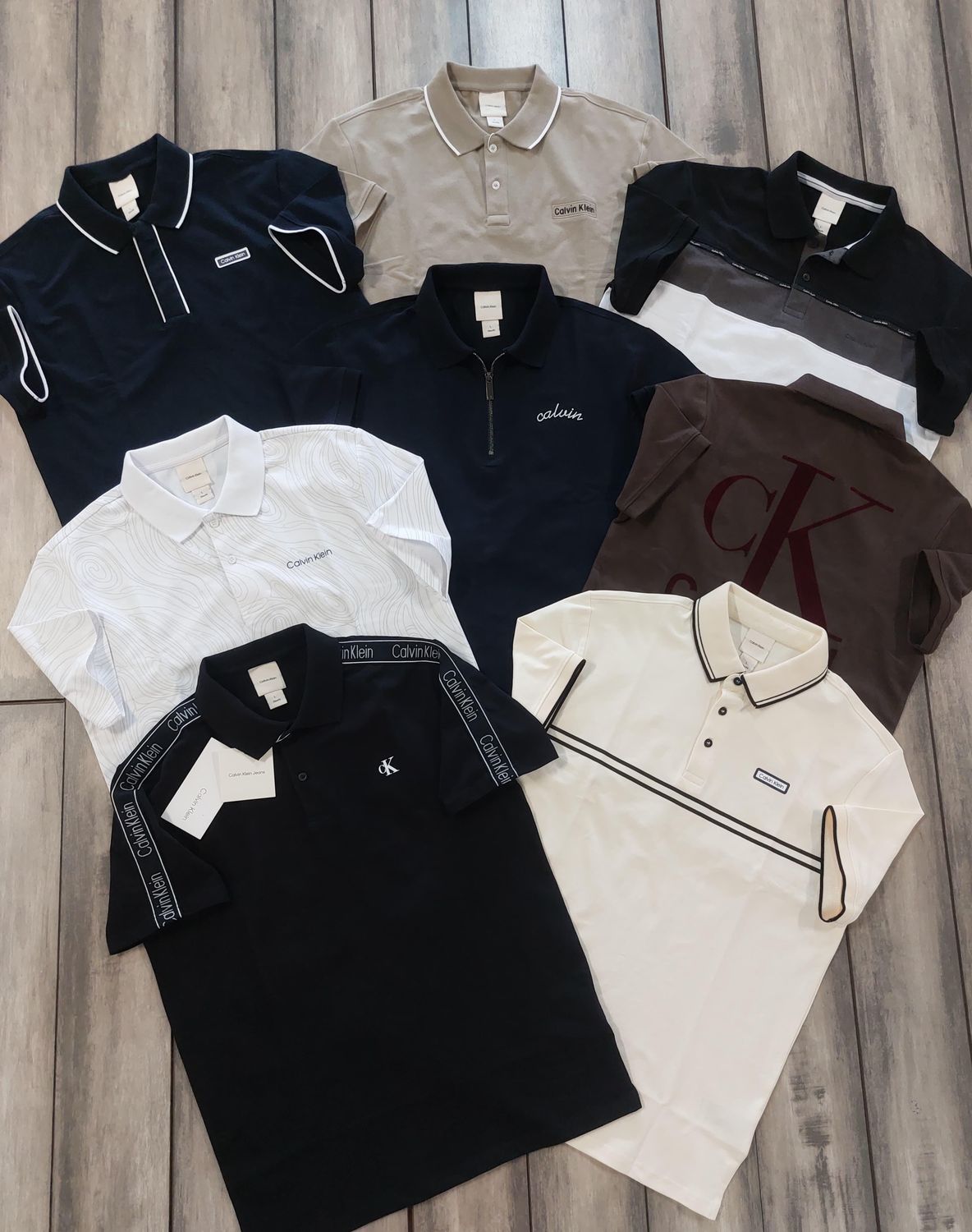 Calvin Klein Premium Quality Collar Neck Half Sleeve Men's T-Shirt - 68 Pc