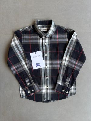 Burberry Premium Quality Cotton Collar Neck Full Sleeve Kids Shirt - 70 Pc