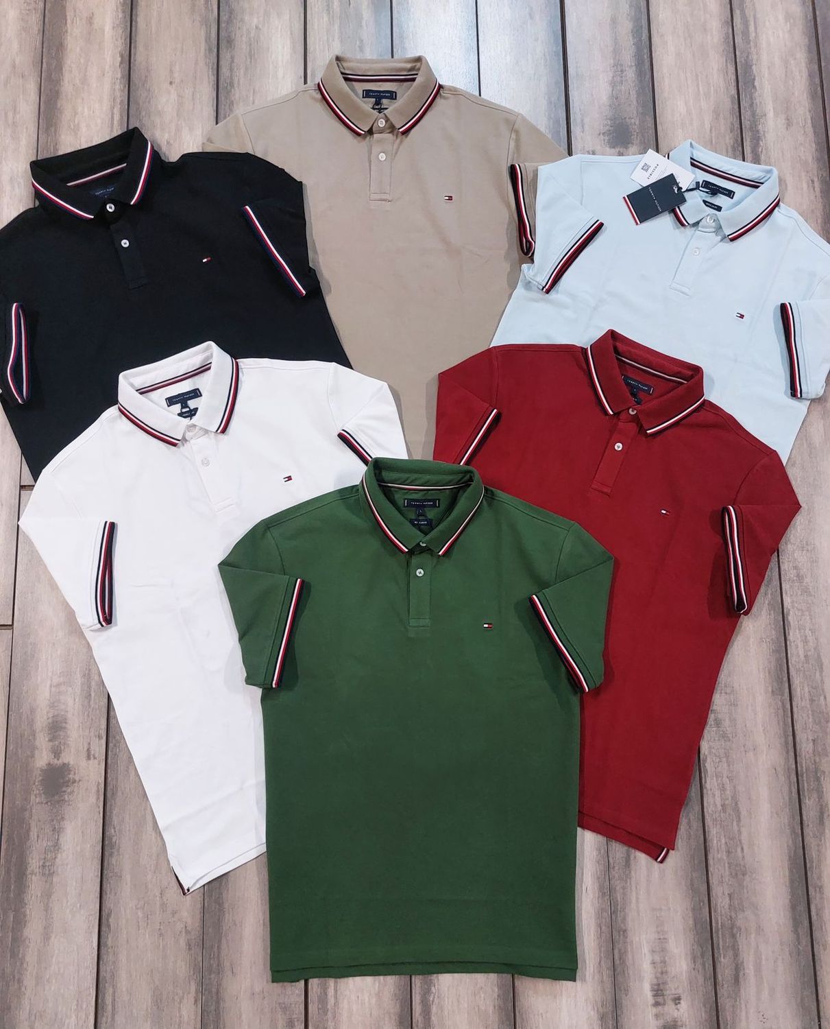 Tommy Premium Quality Collar Neck Half Sleeve Men's T-Shirt - 46 Pc