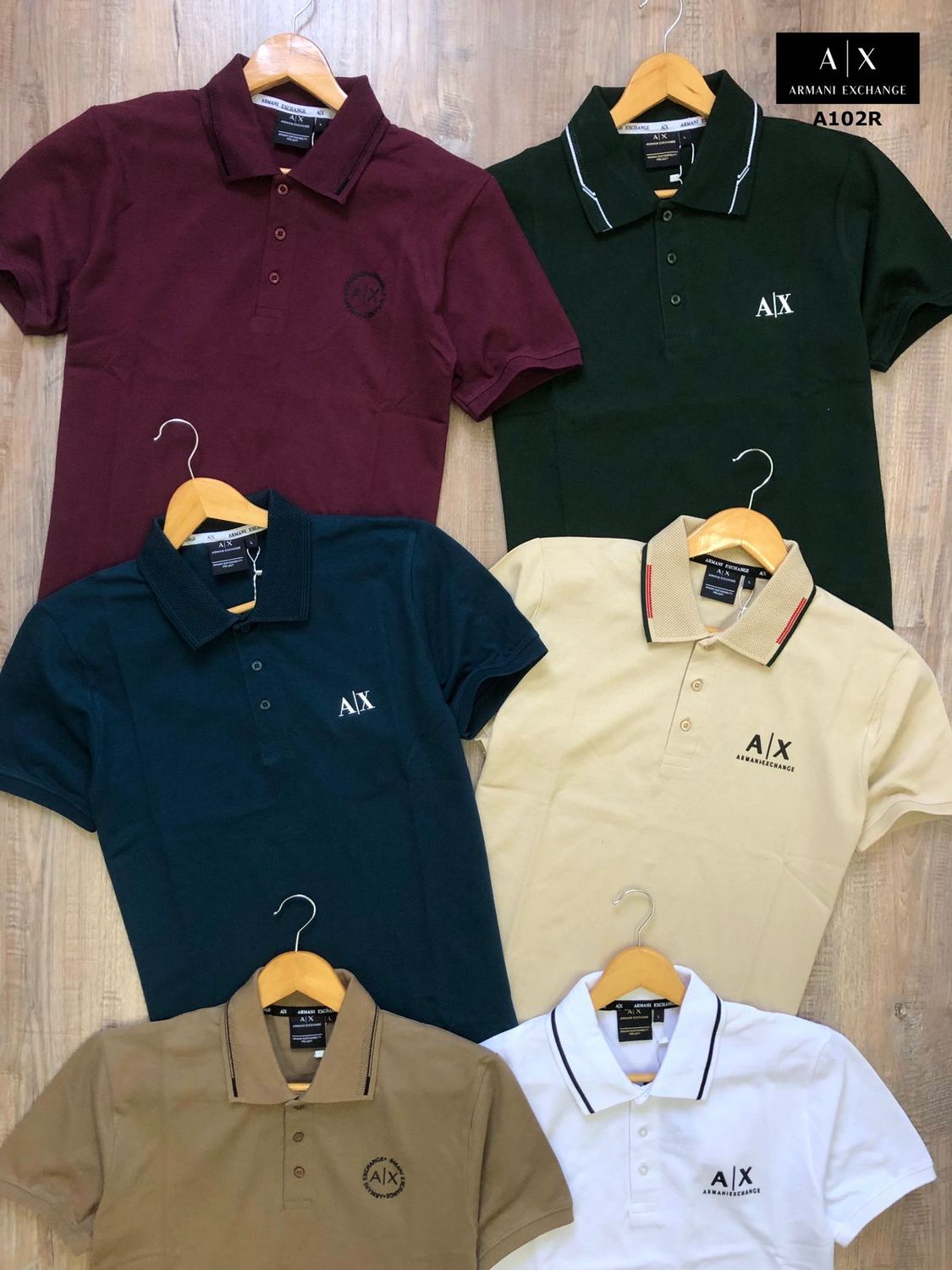 Armani Exchange Premium Quality Collar Neck Half Sleeve Men's T-shirt - 38 Pc