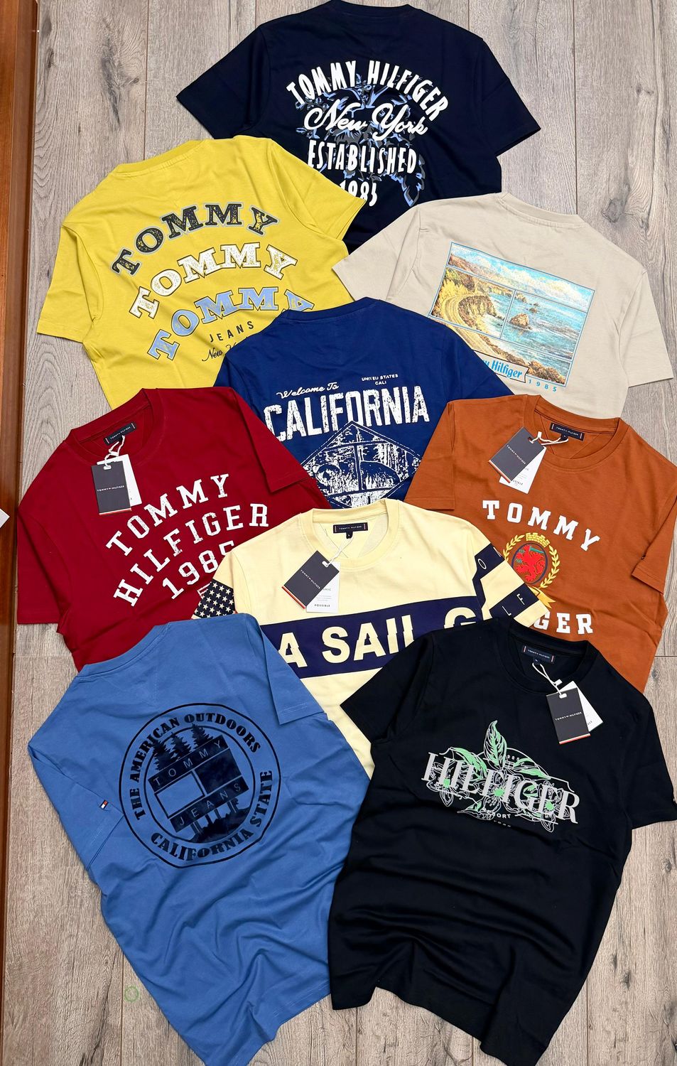 Tommy Hilfiger Premium Quality Crew Neck Half Sleeve Men's T-shirt - 40 Pc