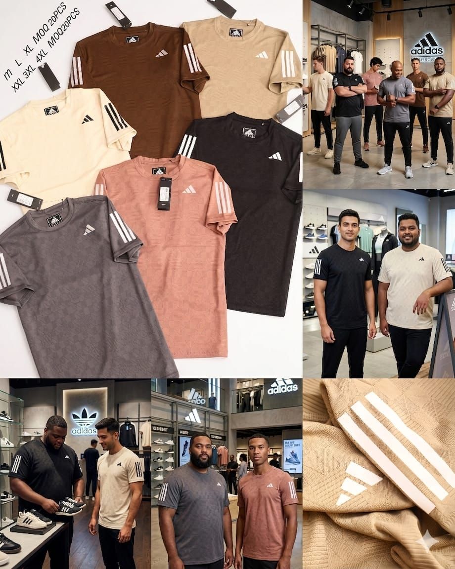 Adidas Premium Quality Round Neck Half Sleeve Men's T-shirt - 40 Pc