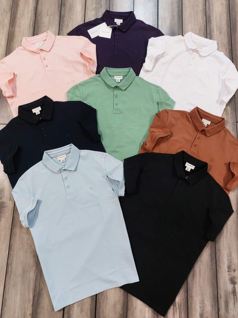 Calvin Klein Premium Quality Collar Neck Half Sleeve Men's T-Shirt - 60 Pc