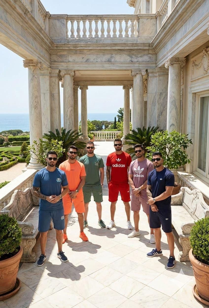 Adidas Premium Quality Round Neck Half Sleeve Men's T-shirt &amp; Shorts Men's Co-ord Set - 25 Set