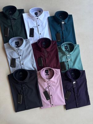 Armani Exchange Premium Quality Lycra Collar Neck Full Sleeve Men's Shirt - 70 Pc