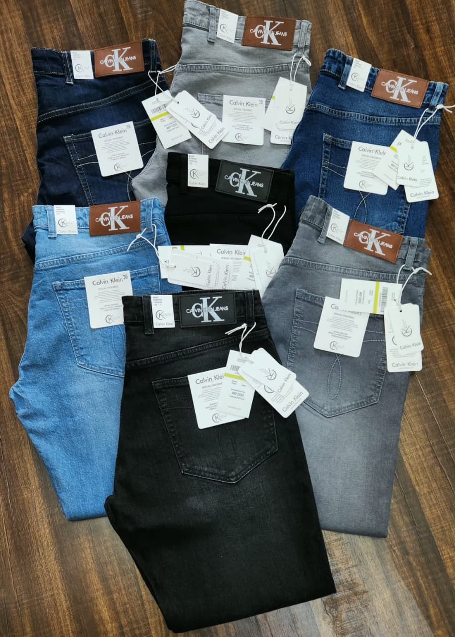 ( Big Size ) Calvin Klein Premium Quality Twill Lycra Men's Denim Jeans - 40 Pc
