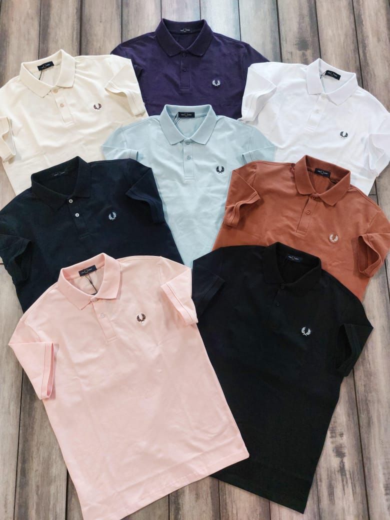 Fred Perry Premium Quality Collar Half Sleeve Men’s Polo T-Shirts - 60 Pc
