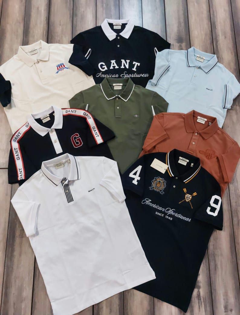 Gant Premium Quality Collar Neck Half Sleeve Men's t-Shirt - 60 Pc