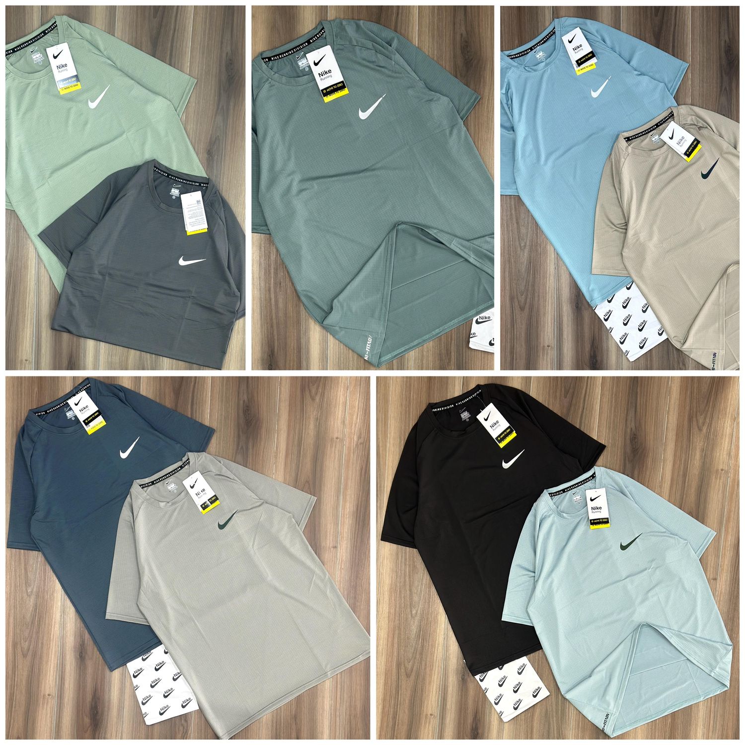 Nike Premium Quality Active Wear Polyester With Spandex Round Neck Half Sleeve Men's T-Shirt - 48 Pc