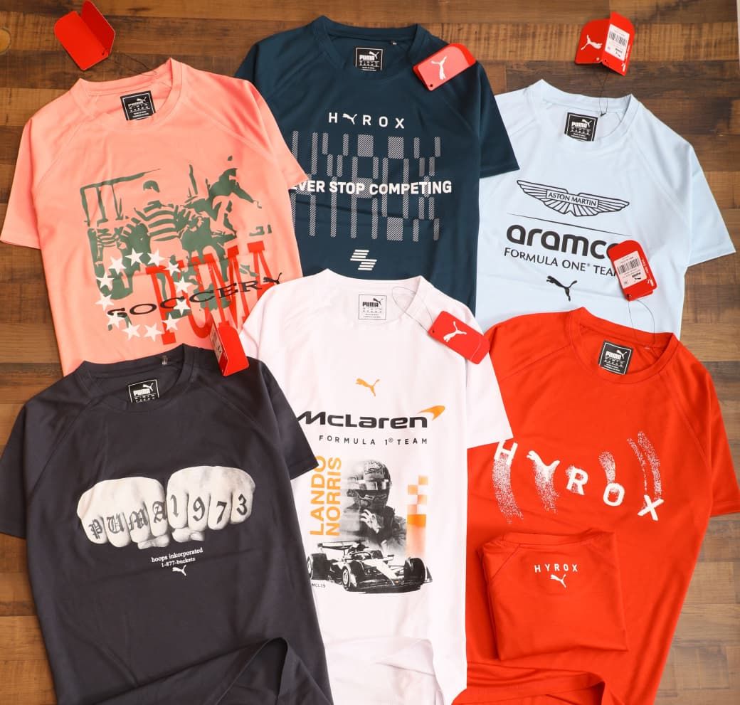 Puma Premium Quality Imported Fourway Tencil Nylon Round Neck Half Sleeve Men's T-shirt - 52 Pc