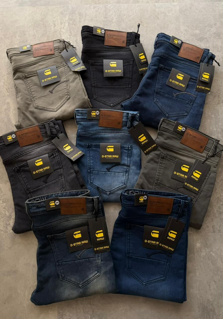 G Star Premium Quality Slim Fit | Full Length Stretchable Denim Fabric Men's Denim Jeans - 66 Pc
