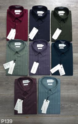 Calvin Klein Premium Quality Collar Neck Full Sleeve Men's Shirt - 33 Pc