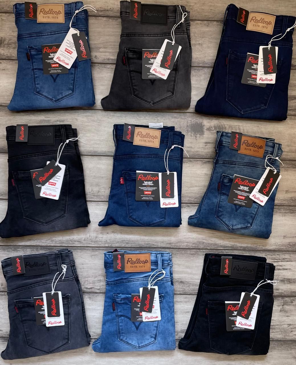 Rad Loop Premium Quality Super Lycra Slim Fit Straight Fit Men's Jeans -65 Pc