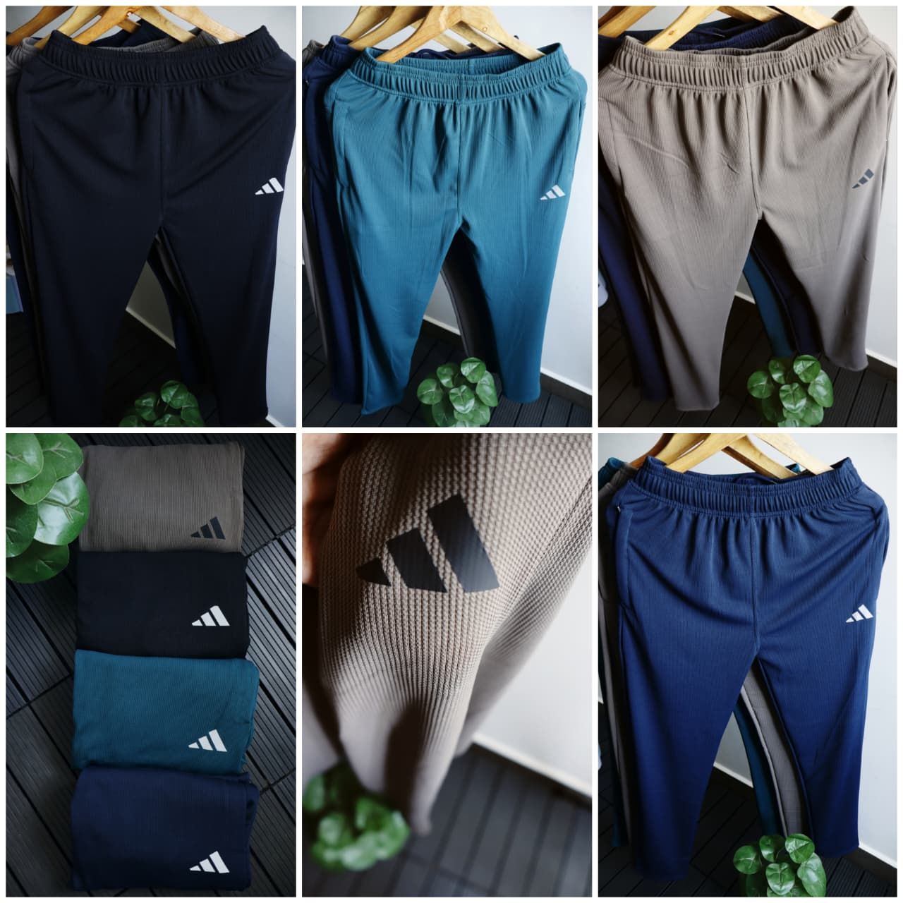 Adidas Premium Quality Dobby check lycra Men's Active Wear Track Pant - 36 Pc