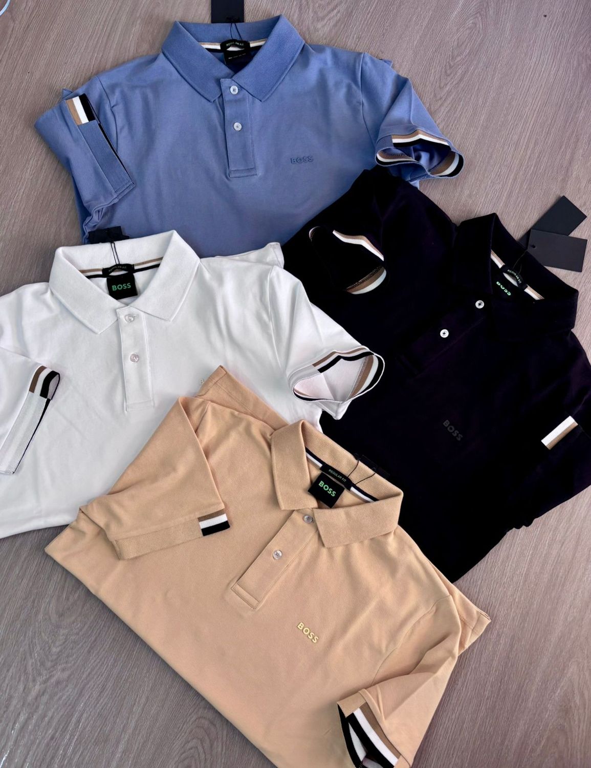 Boss Premium Quality Collar Neck Half Sleeve Men's T-shirt - 38 Pc