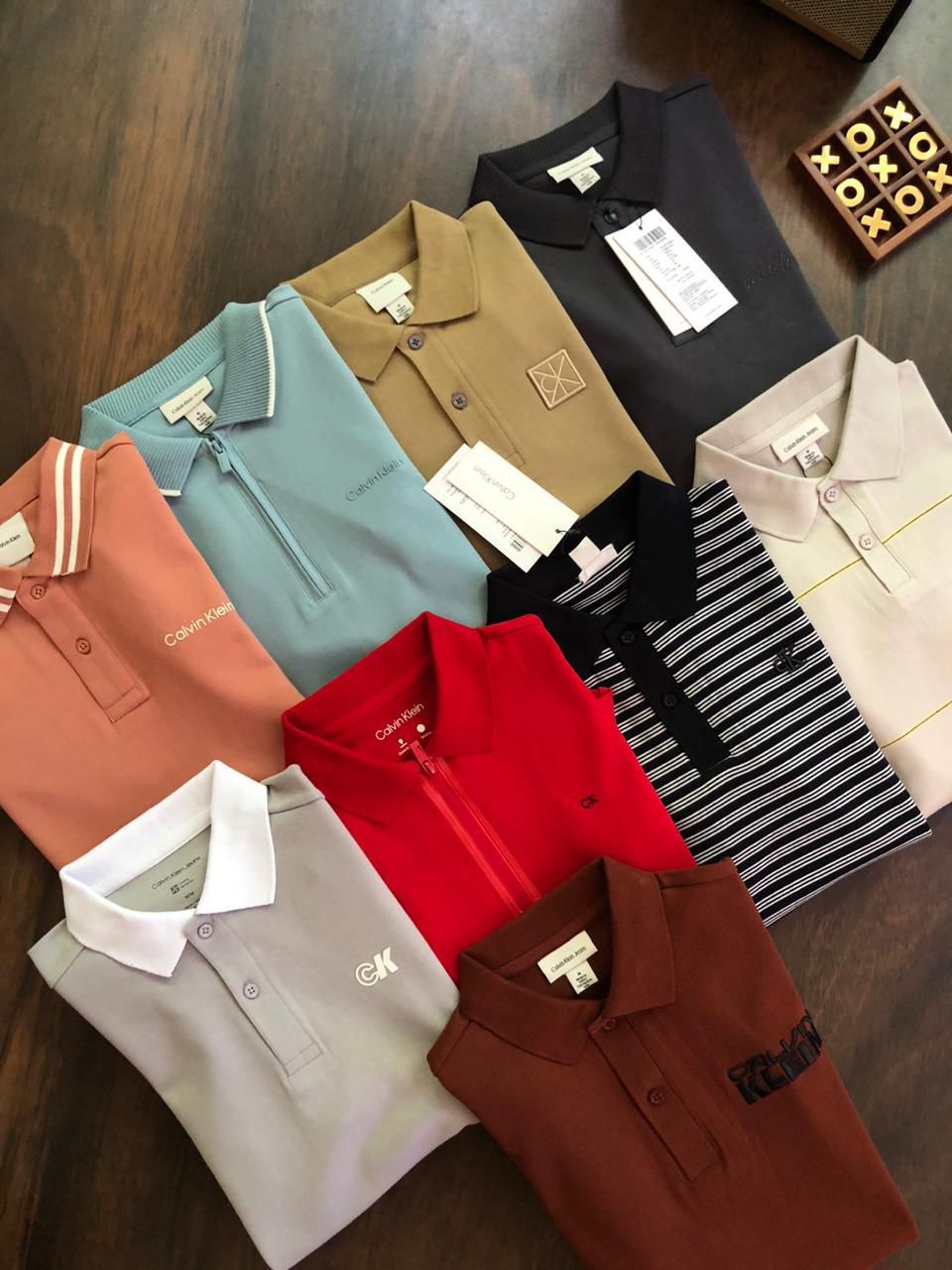 Calvin Klein Premium Quality Collar Neck Half Sleeve Men's T-shirt - 75 Pc