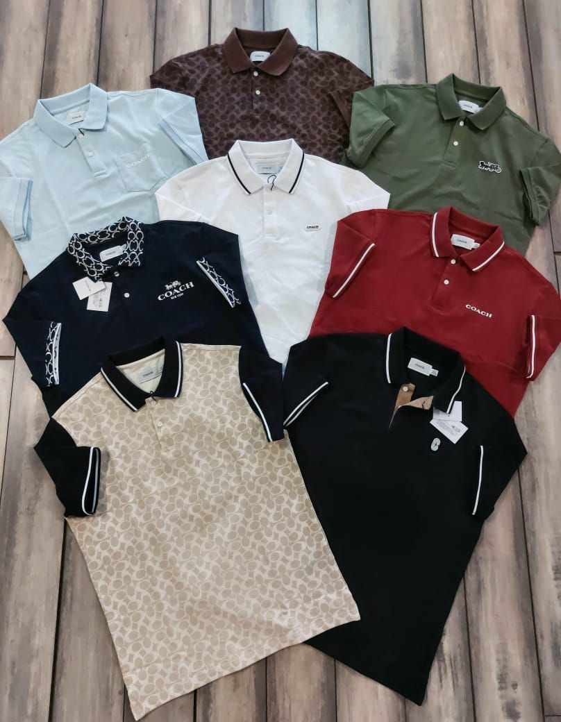 Coach Premium Quality Collar Neck Half Sleeve Men's T-shirt - 60 Pc