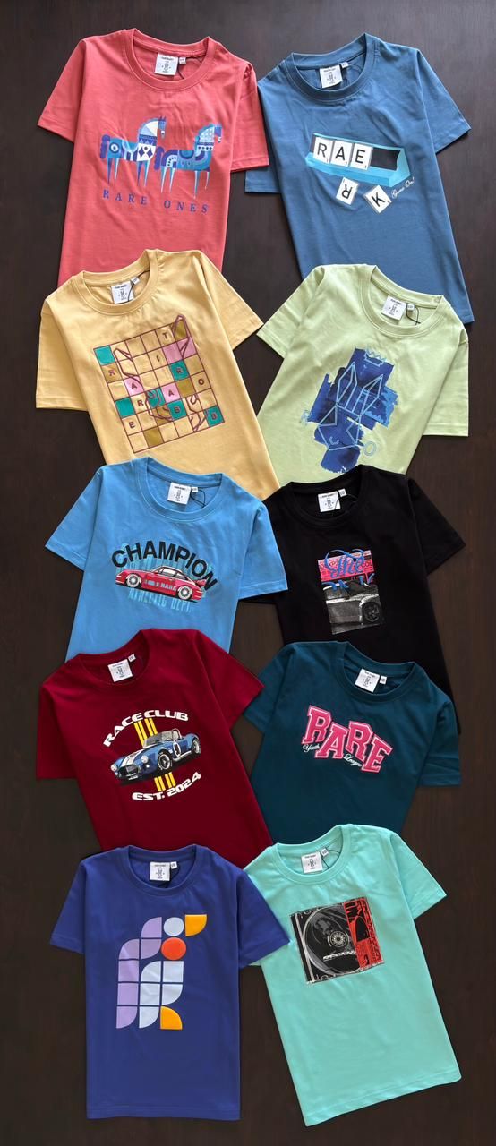 Rare Rabbit Premium Quality Round Neck Half Sleeve Men's T-shirt - 85 Pc