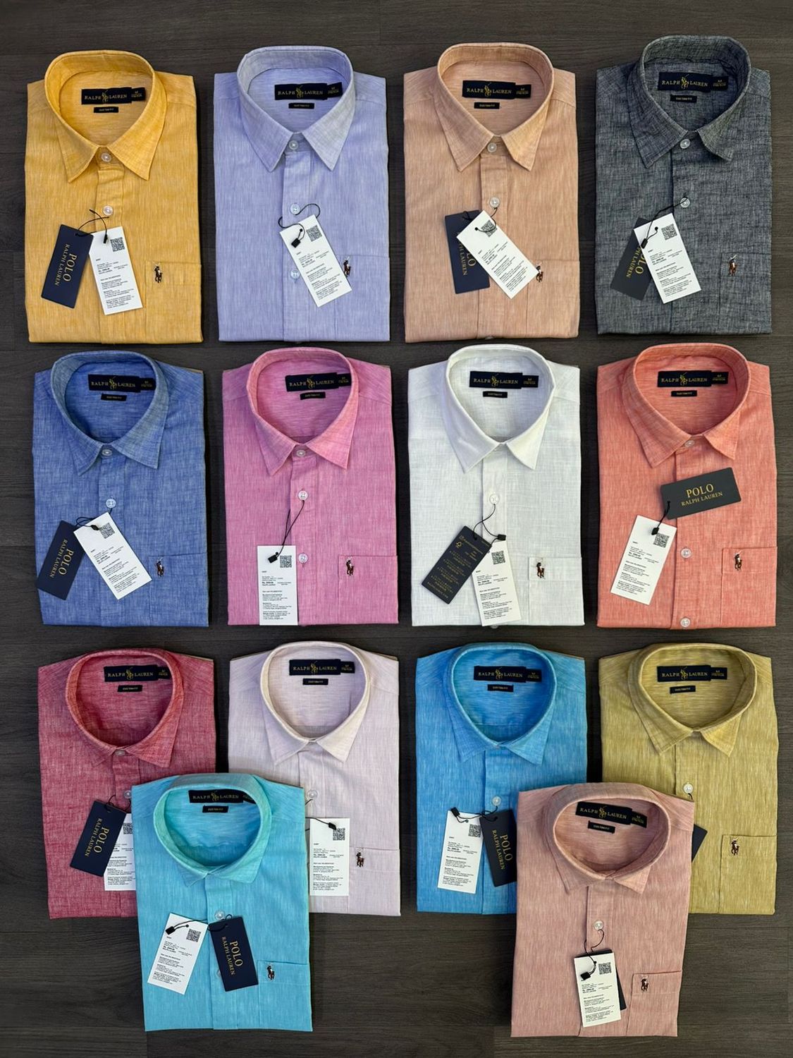Ralph Lauren Premium Quality Collar Neck Full Sleeve Men's Shirt - 58 Pc