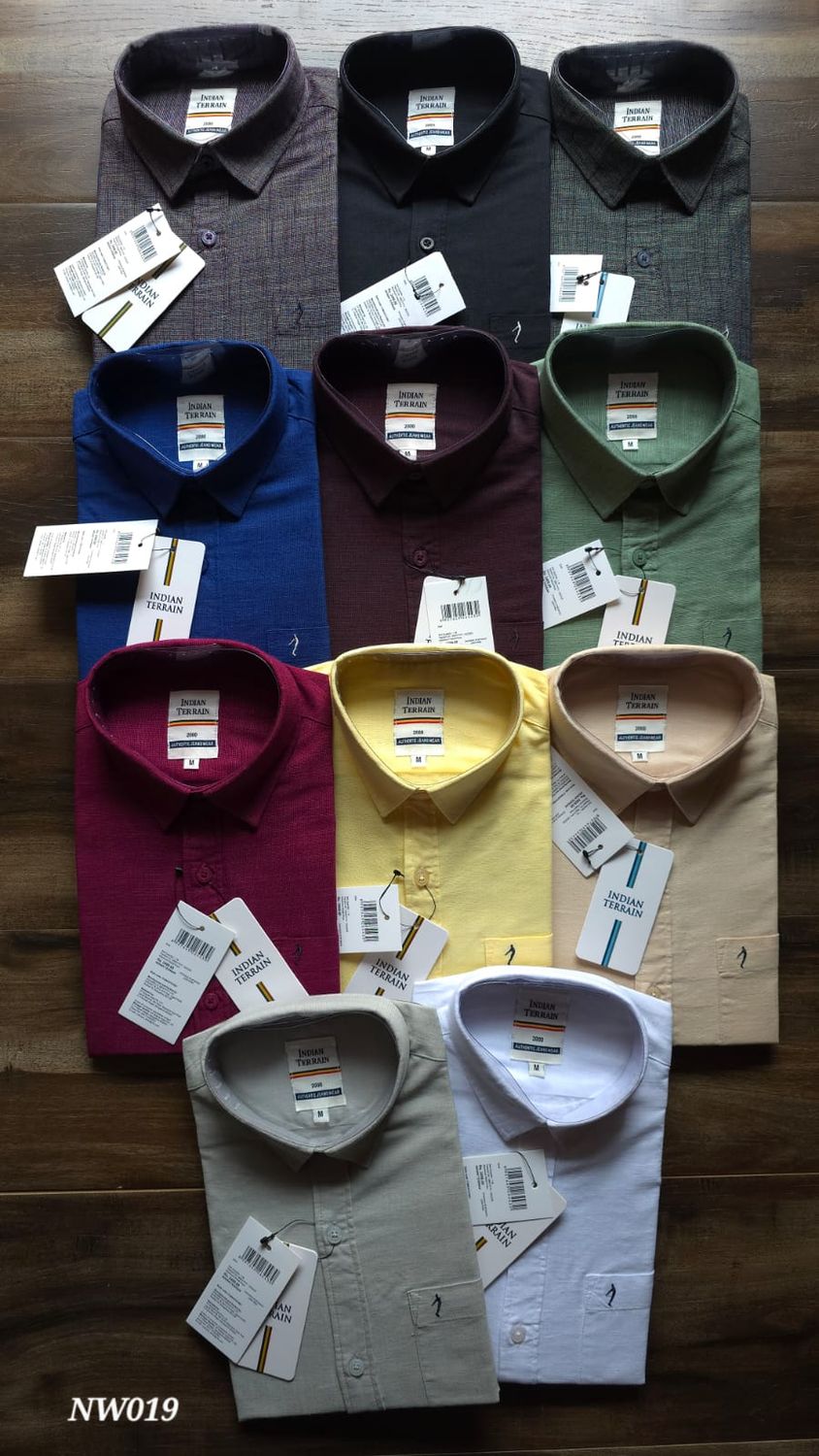 Indian Terrain Premium Quality Collar Neck Full Sleeve Men's Shirt - 45 Pc