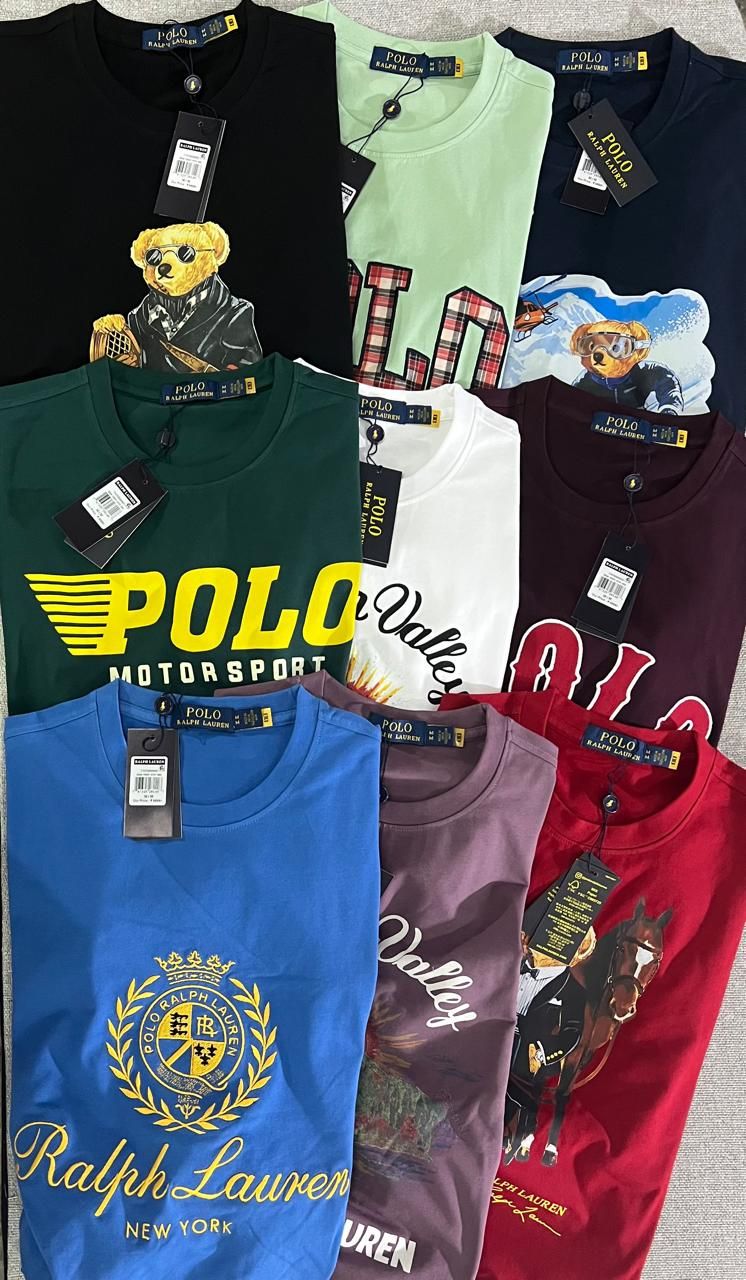 ​Ralph lauren Premium Quality Round Neck Half Sleeve Men's T-shirt - 75 Pc