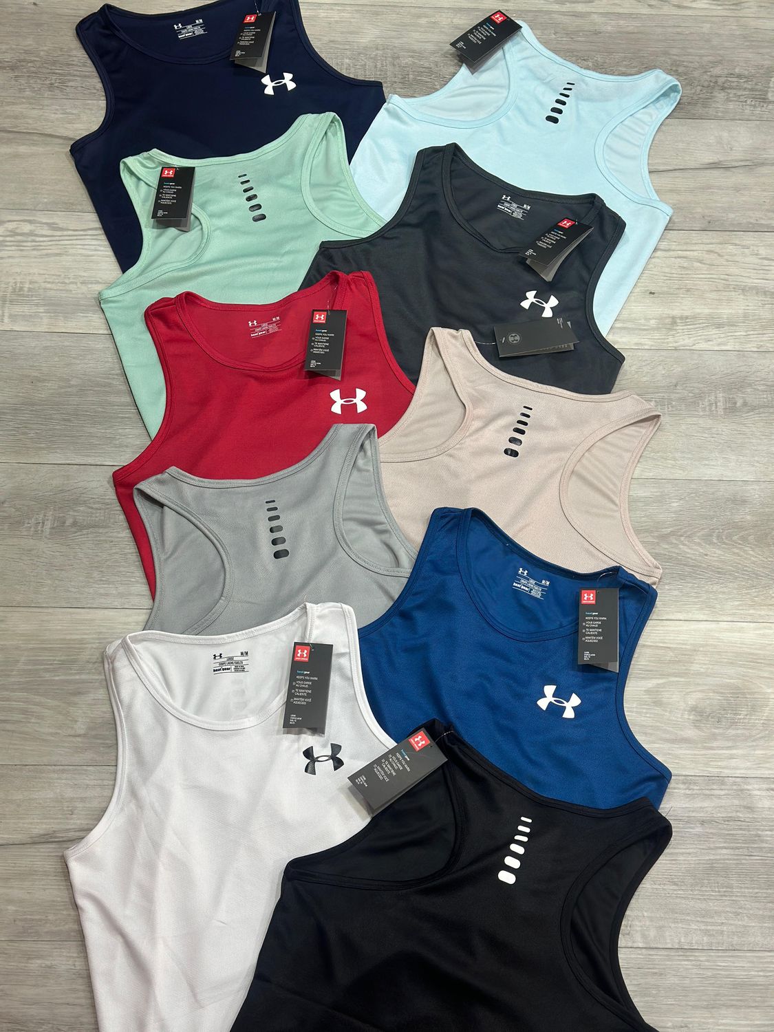 Underarmour Premium Quality Dri-Fit Sleeveless Micro Polyester Dot-knit Men's T-Shirt - 85 Pc
