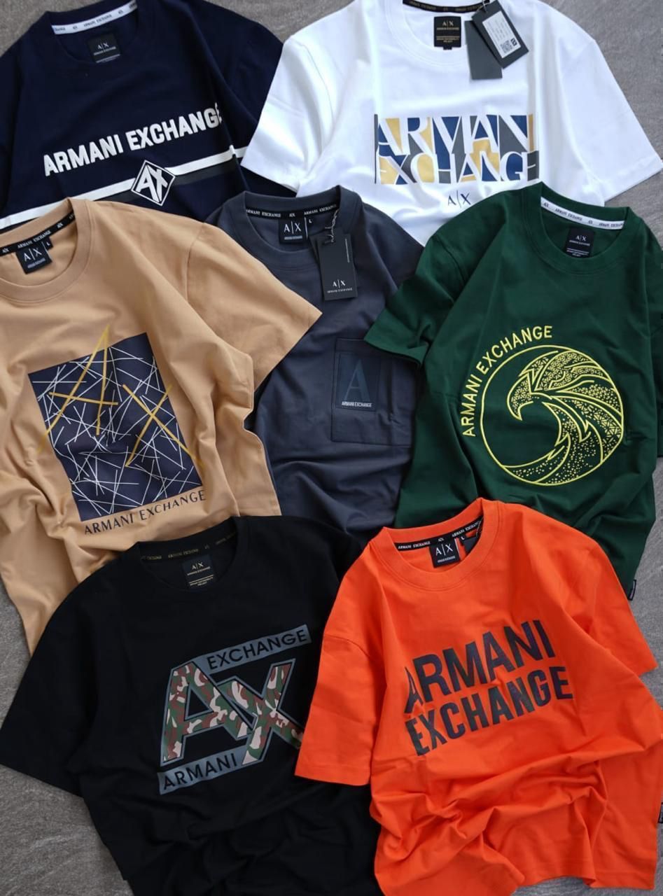 Armani Exchange Premium Quality Crew Neck Half Sleeve Men's T-shirt - 52 Pc