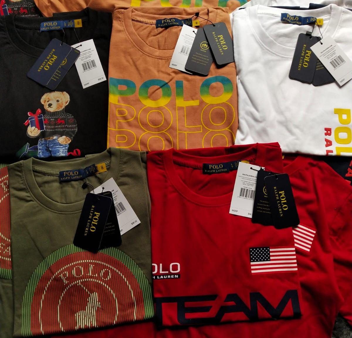 Ralph Lauren Premium Quality Cotton Crew Neck Half Sleeve Men's T-shirt - 44 Pc