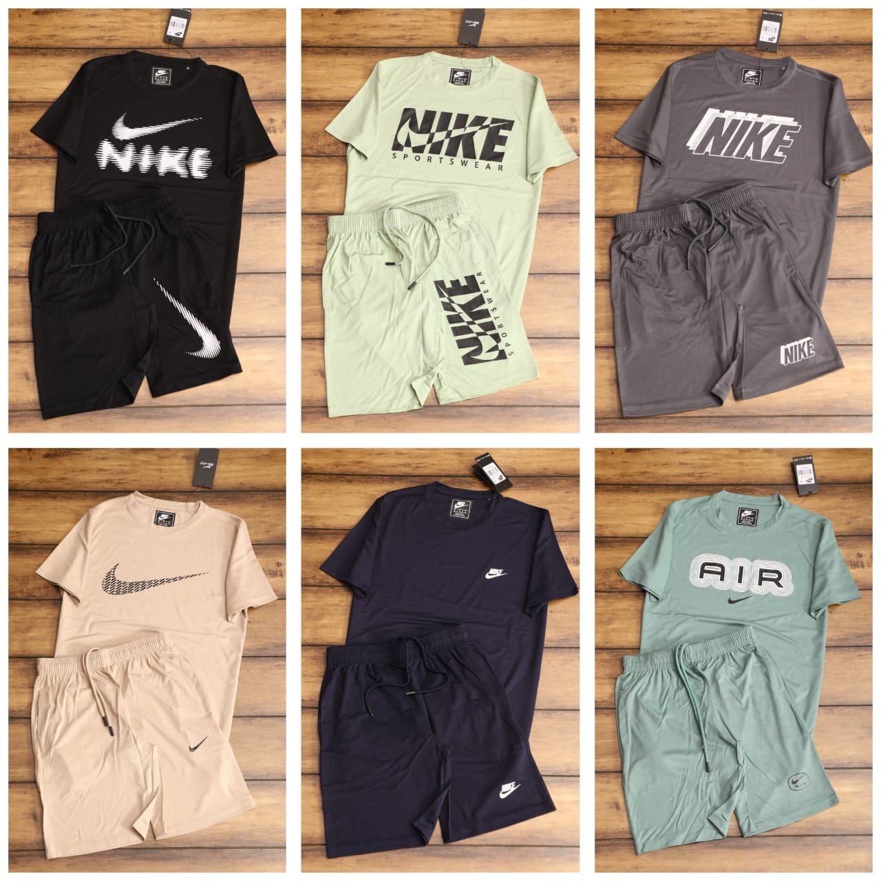 Nike Premium Quality Round Neck Half Sleeve T-shirt &amp; Shorts Men's Co-ords Set - 25 Set