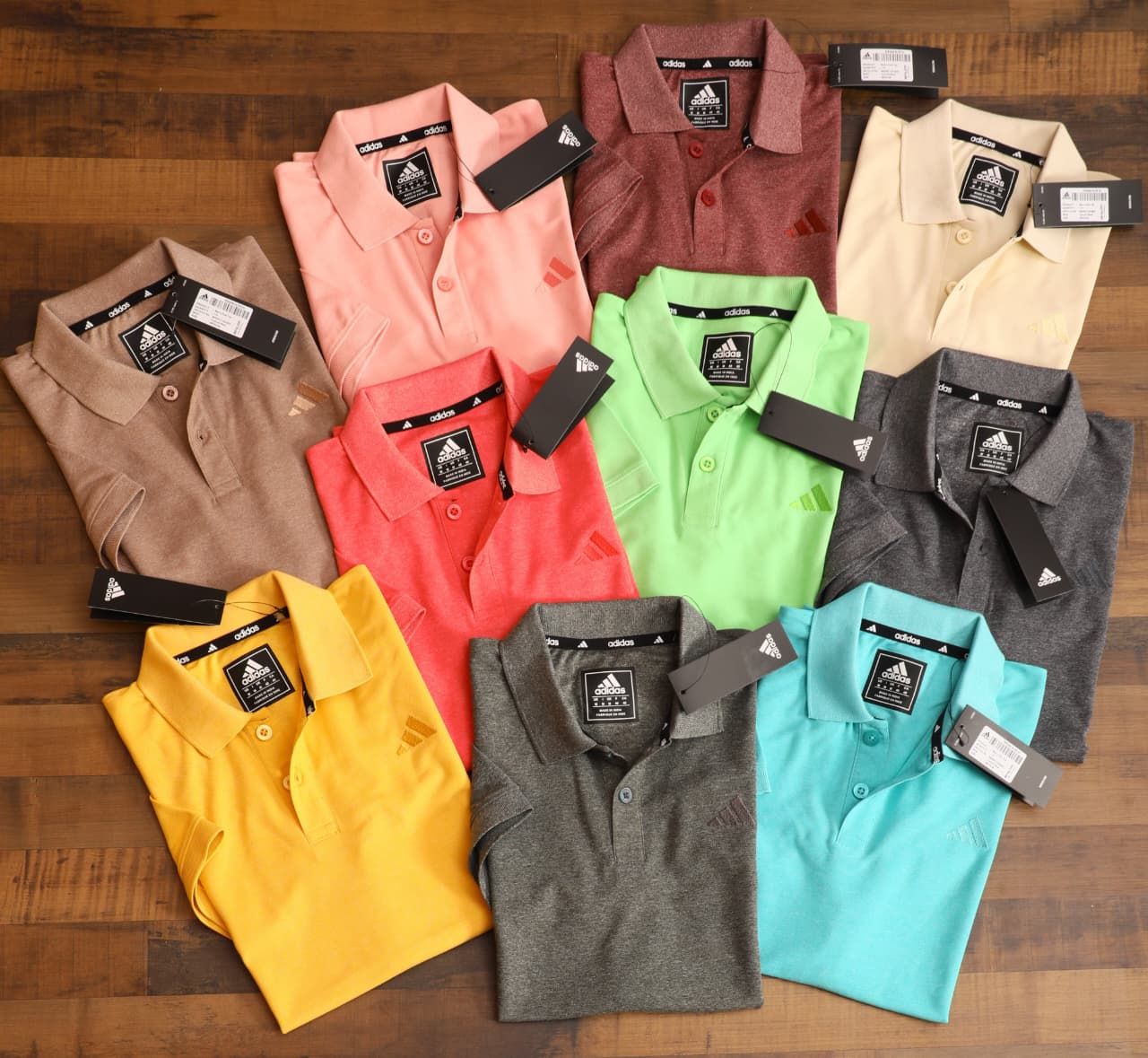 Adidas Premium Quality Collar Neck Half Sleeve Men's T-shirt - 43 Pc