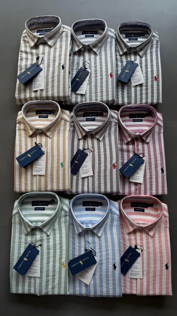 Ralph Lauren Premium Quality Lenin Collar Neck Full Sleeve Men's Shirt - 70 Pc