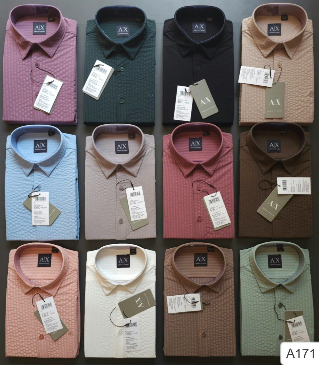 Armani Exchange Premium Quality Collar Neck Full Sleeve Men's Shirt - 36 Pc