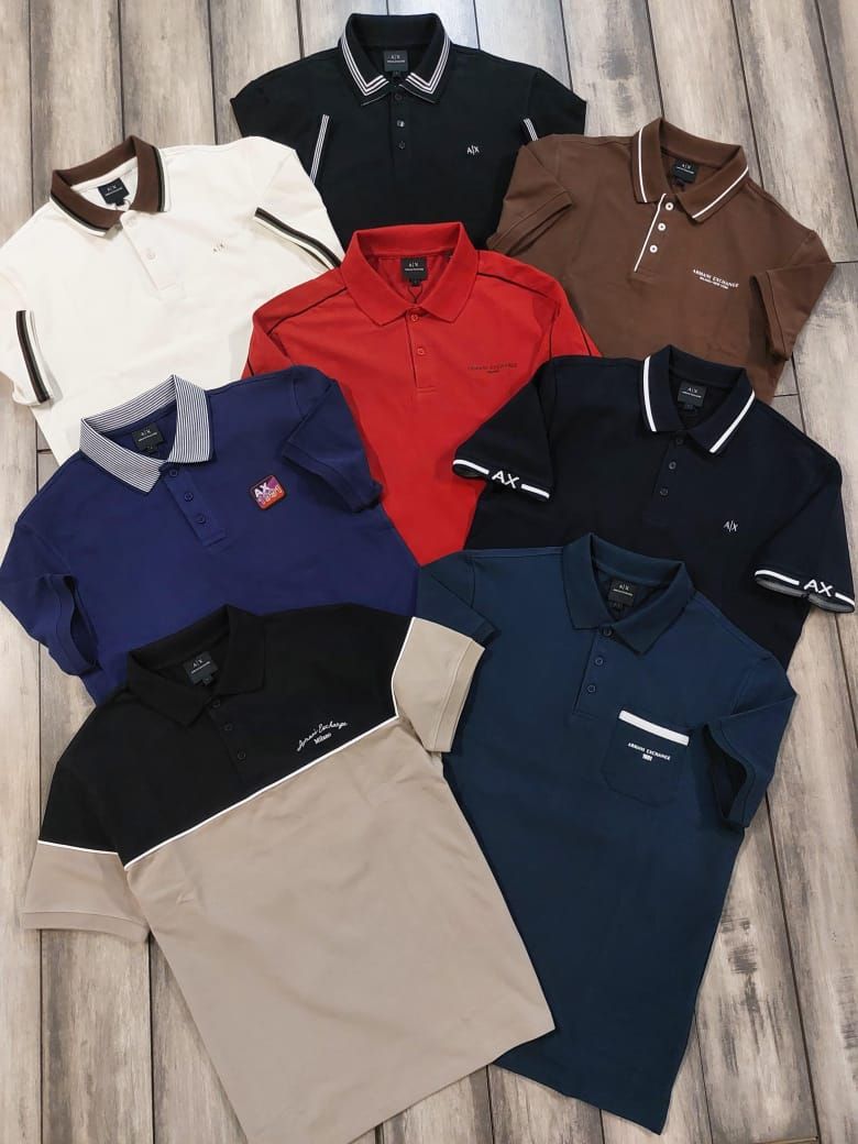 Armani Exchange Premium Quality Collar Neck Half Sleeve Men's T-shirt - 60 Pc