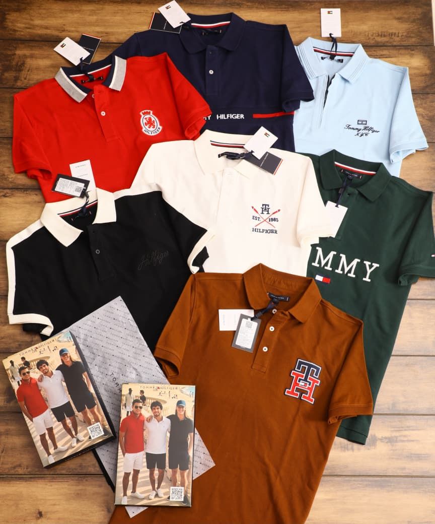 Tommy Hilfiger Premium Quality Collar Neck Half Sleeve Men's T-shirt - 46