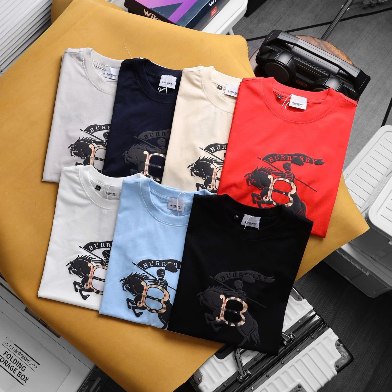 Burberry Premium Quality Cotton Round Neck Half Sleeve Men's T-Shirt - 64 Pc