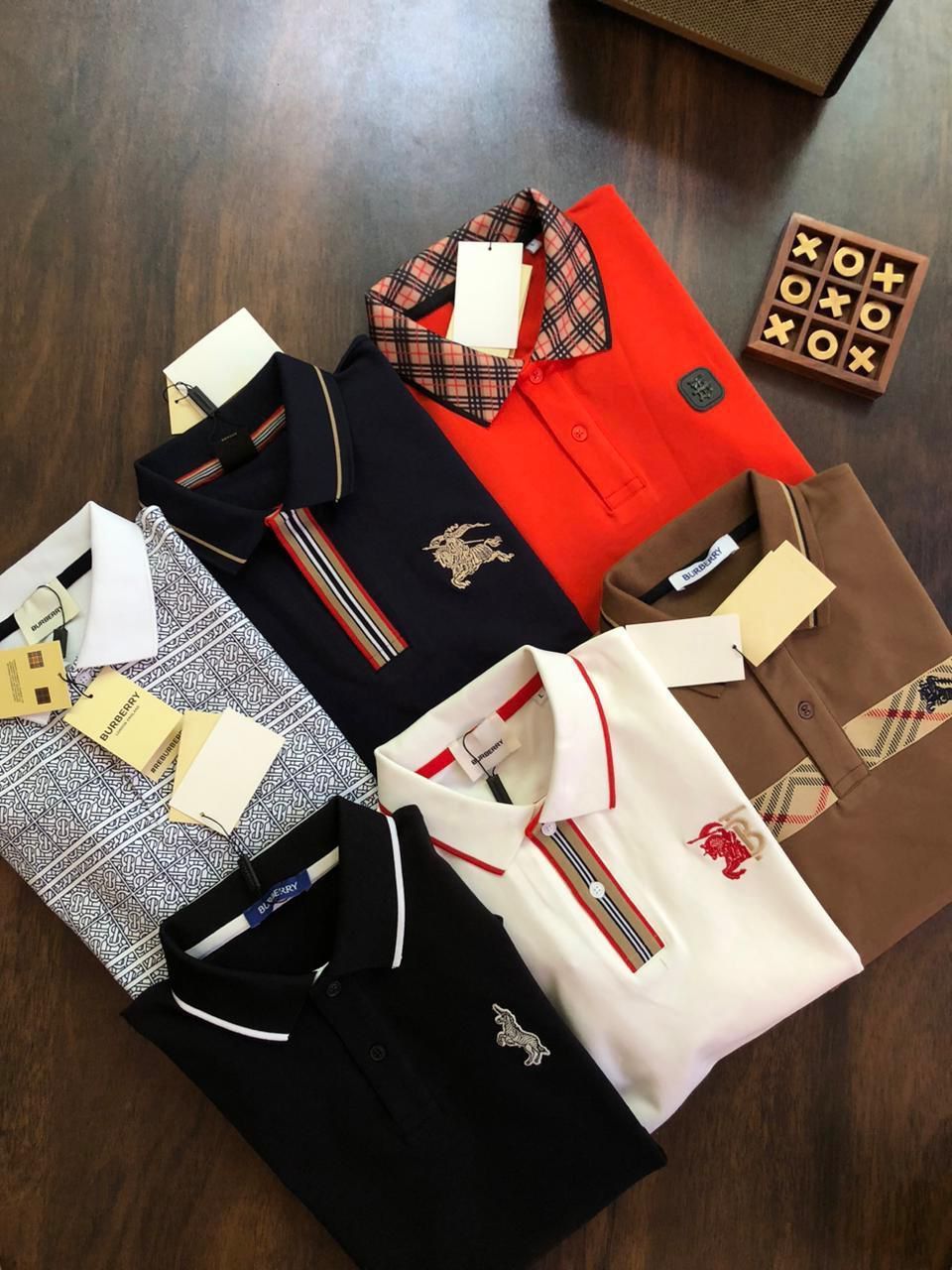 ​Burberry Premium Quality Collar Neck Half Sleeve Men's T-Shirt  - 51 Pc