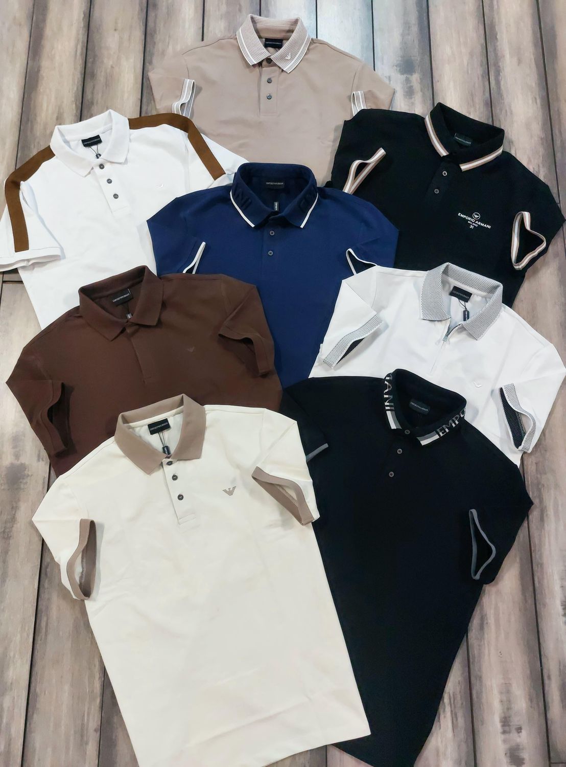 Emporio Armani Premium Quality Collar Neck  Half Sleeve Men's T-shirt - 60 Pc