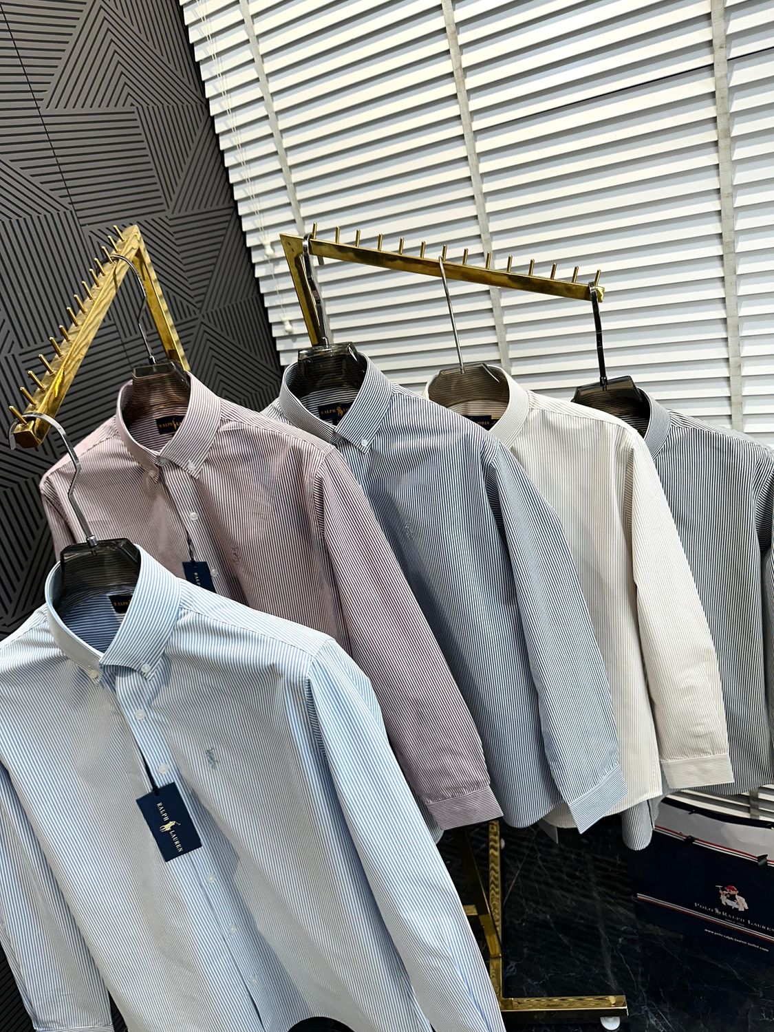 Ralph Lauren Premium Quality Collar Neck Full Sleeve Men's Shirt - 40 Pc