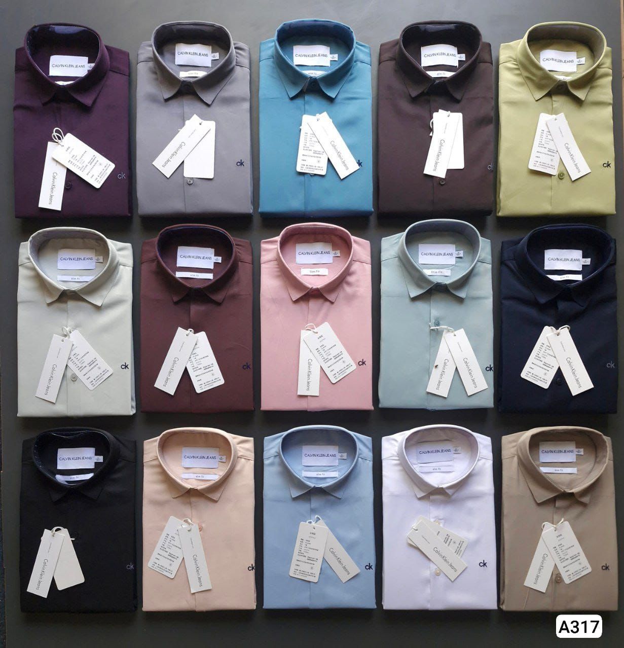 Calvin Klein Premium Quality Collar Neck Full Sleeve Men's Shirt - 47 Pc